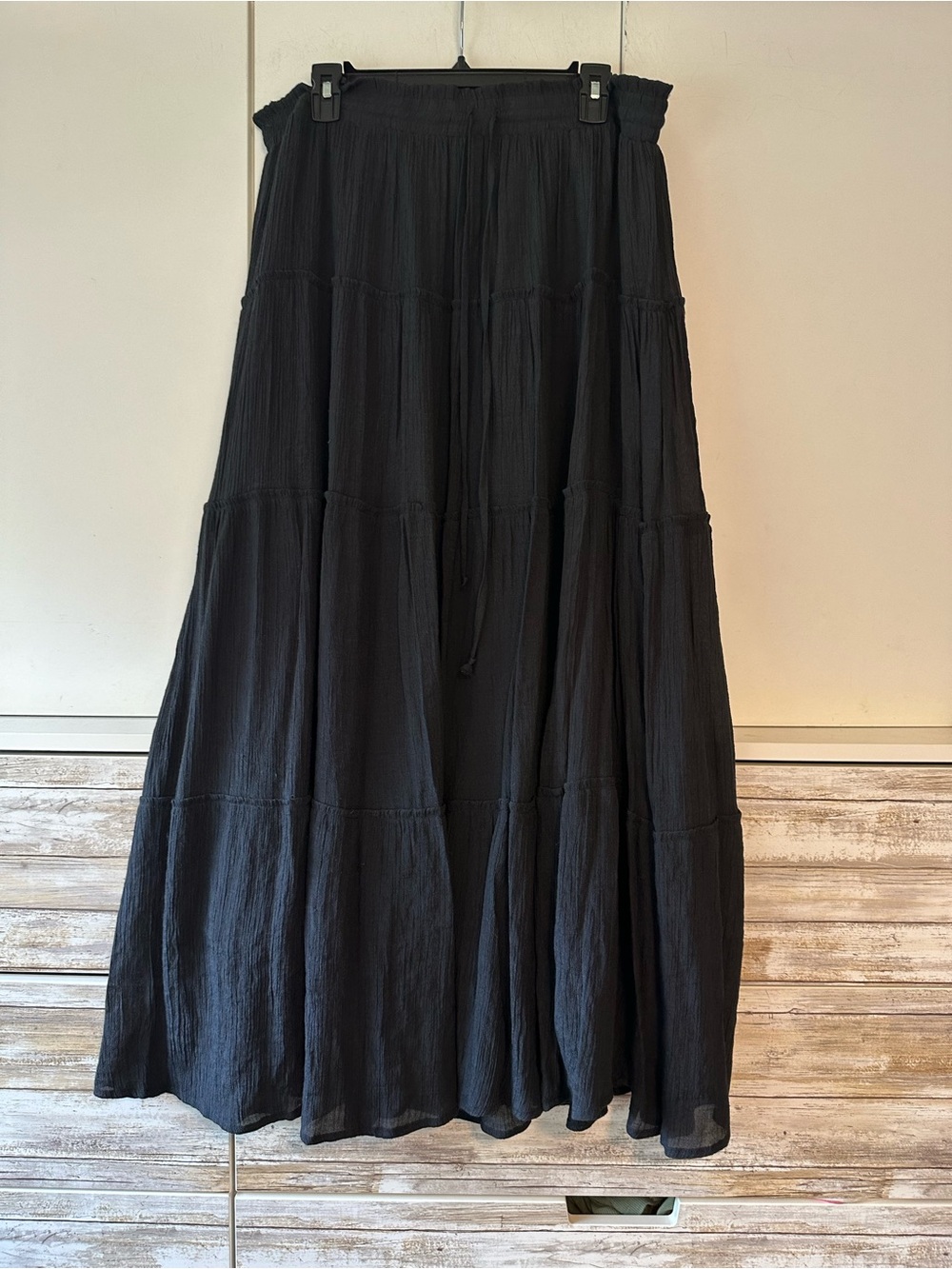 🖤 Sweet Lovely by Jen Black Tiered Maxi Skirt Plus Size 2X Boho